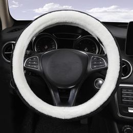 Steering Wheel Covers High-quality Case Universal Wear-resistant Warm Solid Colour Auto CaseSteering