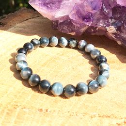 MG1450 Strand New Design Blue Hawk Eye Bracelet Natural Gemstone Heart Chakra Healing Bracelets Tiger Eye Beaded Jewellery