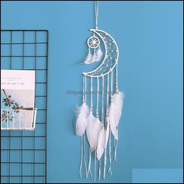 Fashion Pendants Woven Wall Hanging White Dream Catcher Home Decor For Art Beautif Room Pendant 122572 Drop Delivery 2021 Arts Crafts Gif