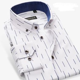 Men's Dress Shirts Arrival Autumn And Spring Buckle Collar Long Sleeve Male Slim Fit Soft Comfortable Men ShirtsMen's