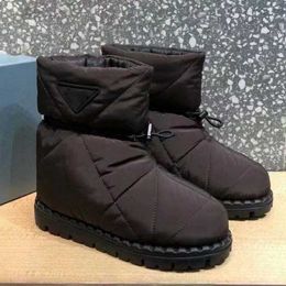 2023 Designer Space Boots Fadhion Nylon Mid Boot Scarpa in pelle alla caviglia Moda Camouflage Scarpe impermeabili Stivaletti in cotone caldo invernale