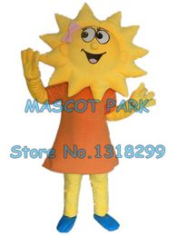 Mascot doll costume yellow sunflower mascot costume flower girl custom adult size cartoon character cosply carnival costume 3253