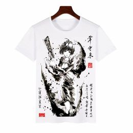 Men's T-Shirts PSYCHO-PASS Psycho Print T Shirts Fashion Men Women Tshirt Anime Ink Painting Short-sleeved T-shirt