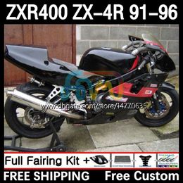 -ABS-Bodys-Kit für Kawasaki Ninja ZX4R ZXR 400 CC 400cc 1991 1992 1994 1994 1995 1996 Cowling 12dh.59 ZXR-400 Bodywork ZX 4R ZXR400 91 92 93 95 96 Geräte heiß Schwarz