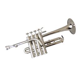 Professional Trumpet Musical Instruments Bb Trumpets with Mouthpiece and Case Silver Plated