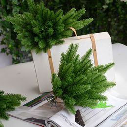 10pcs Artificial Pine Needles Branch christmas Simulation Green Plant Flower Arranging Accessories For Christmas Trees Decorative Florals