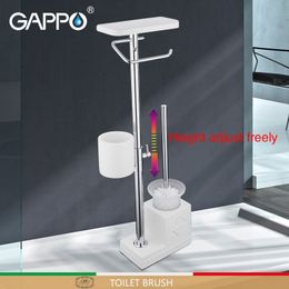 GAPPO toilet brush white bathroom holders free standing accessories brushed Toilet Brush holder Y200407