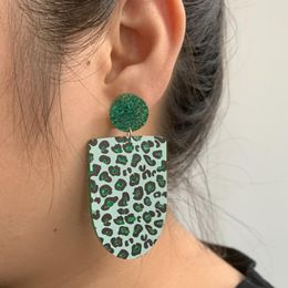 Dangle & Chandelier Classic Leopard Pink Black White Green Colourful Jewellery Acrylic Drop Earrings For Women Fashion AccessoriesDangle