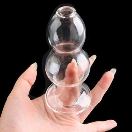Anal Plug Smooth Fast Adaptation Rounded Tip Transparent Butt for Beginner