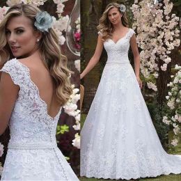 2022 Gorgeous Wedding Dresses Bridal Gown Lace Applique Off The Shoulder Sweep Train Custom Made Plus Size Dubai Beach Vestido De Novia 403 403