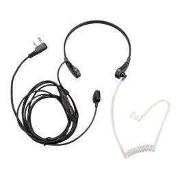 Baofeng casque talkie walkie intra auriculaire avec Tube acoustique micro PTT 2 broches pour Radio CB UV-5R BF-888S