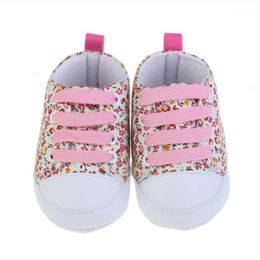 First Walkers 2022 Toddler Soft Soled Anti-slip Baby Canvas Floral Shoes BTTF