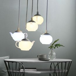 Pendant Lamps Modern Teapot Lights Cups Nordic Led Hanging For Dining Room Kitchen El Bedroom Light Fixtures Home DecorationPendant