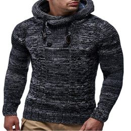 Men's Sweaters ZOGAA Men Fashion Winter Warm Pullovers Sweater Thick HighNeck L 220823