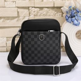 Men Designer Briefcase Business Leather Bags Womens Shoulder Bag Striped Plaid Laptop Bags Fashion Briefcases