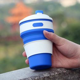 Silicone Folding Coffee Cup Fashion Retractable Water Cup Travel Water Bottles Customizable Logo