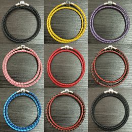 925 Sterling Silver Charms Leather Chain Charm Bracelet Beads Original Fit Pandora Bracelet Jewelry Making DIY Gift