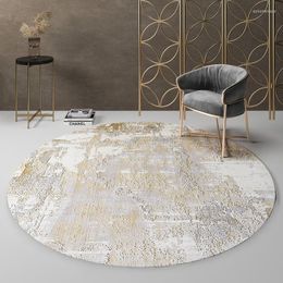 Carpets Nordic Light Luxury Gradient Round Carpet Modern Minimalist Living Room Coffee Table Floor Mat Balcony Chair StudyCarpets