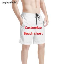 doginthehole Men Summer Beach Swimming Trunk Outdoor Sport Breathable Short Elastic Quick Dry Customize Shorts Home Casual Wear 220616