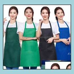 Kitchen Apron Tools Kitchen Dining Bar Home Garden New Black Cooking Baking Aprons Restaurant For Women Sleeveless Paf14434 Drop Delivery