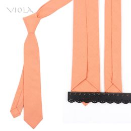 Nice Colour Sage Green Pink Peach Solid Cotton Necktie 6cm Skinny Wedding Party Suit Tuxedo Men Tie Bowtie Cravat Accessory