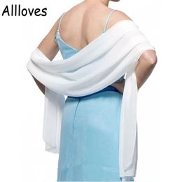 Solid Colour Chiffon Wedding Bridal Shawl Wrap Cape Bolero Scarf Cloak Women Accessories CL0377