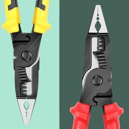 9 in 1 Multifunction Electrician Pliers Long Nose Combination Stripper/Crimper Diagonal Hand Tools 220428