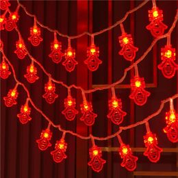 Strings Traditional Chinese Knot Red Lantern LED String Light Christmas Battery Operated Party Supplies Year Lights DecorLED