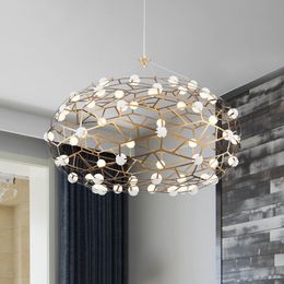 European Fireworks Pendant Lamps American Modern Romantic Pendant Lights Fixture LED Lamp Copper Star Hanging Droplight Home Indoor Lighting Anti-Rust Soft Light