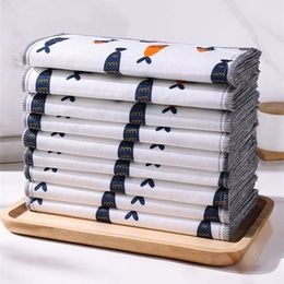 JOYBOS Kitchen Towels 8 Layers Cotton Dishcloth Super Absorbent Nonstick Oil Reusable Cleaning Cloth Kitchen Daily Dish Towels 220727