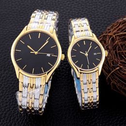 Couple Watch Quartz Movement Exquisite Mens Watches Stainless Steel Case Classic Ladies Men Wristwatch Montre De Luxe 40mm and 30mm