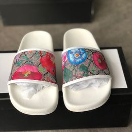 Designer Sandals Men Women Striped Slides Print flowers Flip Flops Gear Bottoms Causal Non-Slip Summer Huaraches Slippers Size 5-11 N