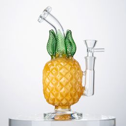 8 Inch Tall Dab Rig Pineapple Thick Glass Bongs Hookahs Recycler Bubbler Water Pipes 14mm Female Joint Oil Rigs Big Bong With Bowl