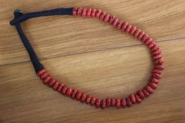 Chains Ethnic Tibetan Jewellery 13mm Red Coral Beads Women Beaded NecklaceChains