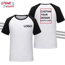 Short Sleeve Custom Casual O neck T shirt Company Group Polo Shirts High Quality Fashion Tops Diy Print Your Design 220722