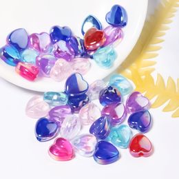 100pcs/lot Diy Colourful Love Heart Star Loose Bead for Jewellery Bracelets Necklace Hair Ring Making Accessories Crafts Acrylic Kids Handmade Beads