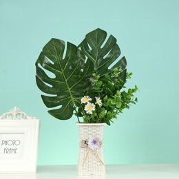 Decorative Flowers & Wreaths 1pc Artificial Tree Leaves Palm For Wedding Party Home Decoration Pography Props Background AccessoriesDecorati