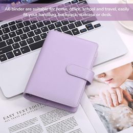 Gift Wrap PU Leather Budget Binder With 8 A6 Bags 12 Papers 6 Ring Envelope System Label Stickers DGift