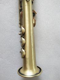 New Hot Soprano Saxophone S-991 Antique Brass B flat Music Professional Grade & Accessories