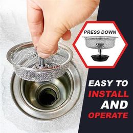 Storage Bags Kitchen Water Sink Philtre Strainer Tool Stainless Steel Floor Drain Cover Shower Hair Catche Stopper EE