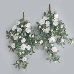 Decorative Flowers & Wreaths Simulation Of 22 French Rose Vines Artificial Flower Christmas For Wedding Home Room Decoration Garland Arch DI