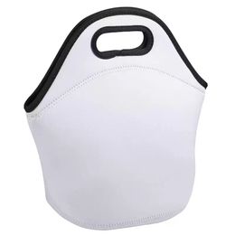 SUBlimação em branco em branco Reutiliza Bolsa de bolsa de neoprene saco de lancheiras macias com design de zíper para o trabalho Escola FY3499 C0718X2