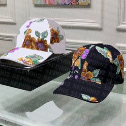 Floral Print Snapback Hat Men Women Designer Hats Letter Jacquard Spring Summer Cap Outdoor Beach Vacation Sun Caps