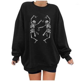 Women Oversize Funny Dance Skull Halloween Long Sleeve Pullover Sweatshirt Top Womens Long Sleeve Tops Women Oversize Funny Dance Skull Halloween Long Sleeve Pullover Sweatshirt Top Womens Long Sleeve Tops