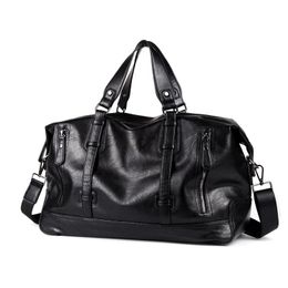 Duffel Bags Practical PU Business Travel Bag Fashion Large Capacity Mobile Messenger Men's One-shoulder BagDuffel
