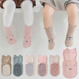 5pairs 0-5Year Children Socks born Cartoon Boys Girls Baby Non-slip Toddler Cotton Floor 220512