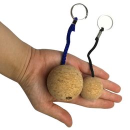 Pool 3.5cm 5cm Marine Sailing Boat Floating Cork Keyring Water Buoyant ball Keychain kayak float key chain