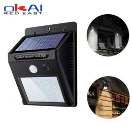 Pieces Led Solar Lights Wireless Motion Sensor Lamp Security Outdoor Waterproof Wall Spotlights Garden Street Path light J220531