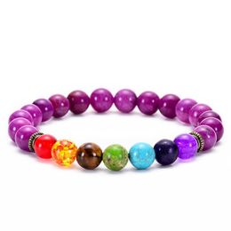 Beaded, Strands Chakra Bracelet For Men Women Natural Crystal Lava Volcanic Rock Jewellery Yoga Energy Beaded Fashion Jewellery Gift