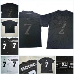 MitNess 7 Colin Kaepernick Imwithkap Football Jerseys I'm With Wap White Black Football Jerseys 100% Embroidery High Quality Ready to Ship
